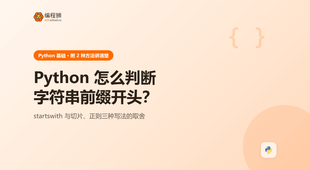 python 怎么判断字符串是否以某前缀开头（附 2 种方法）