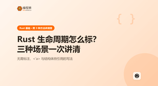 Rust 生命周期标注的三种写法分别怎么用？从函数到结构体一次讲清