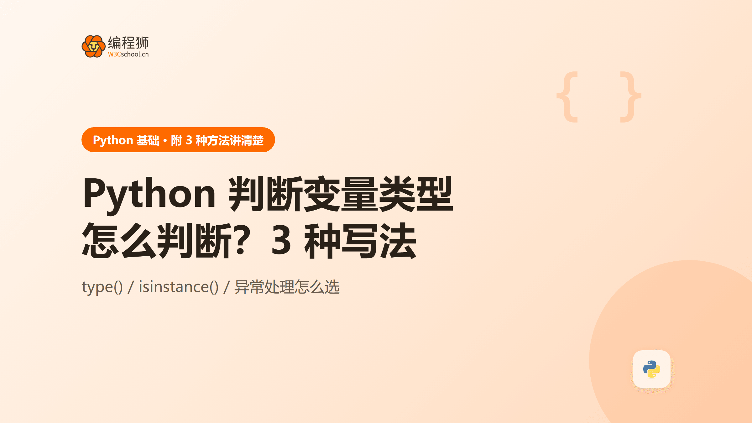 Python 判断变量类型怎么判断？附 3 种常见方法一次讲清