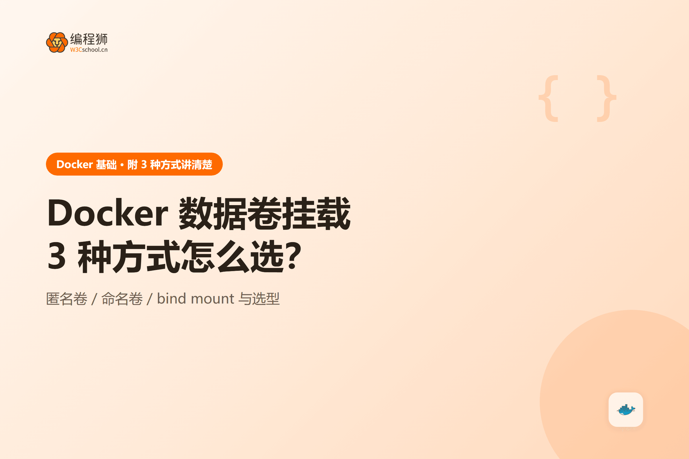 Docker 数据卷挂载3 种方式怎么选？