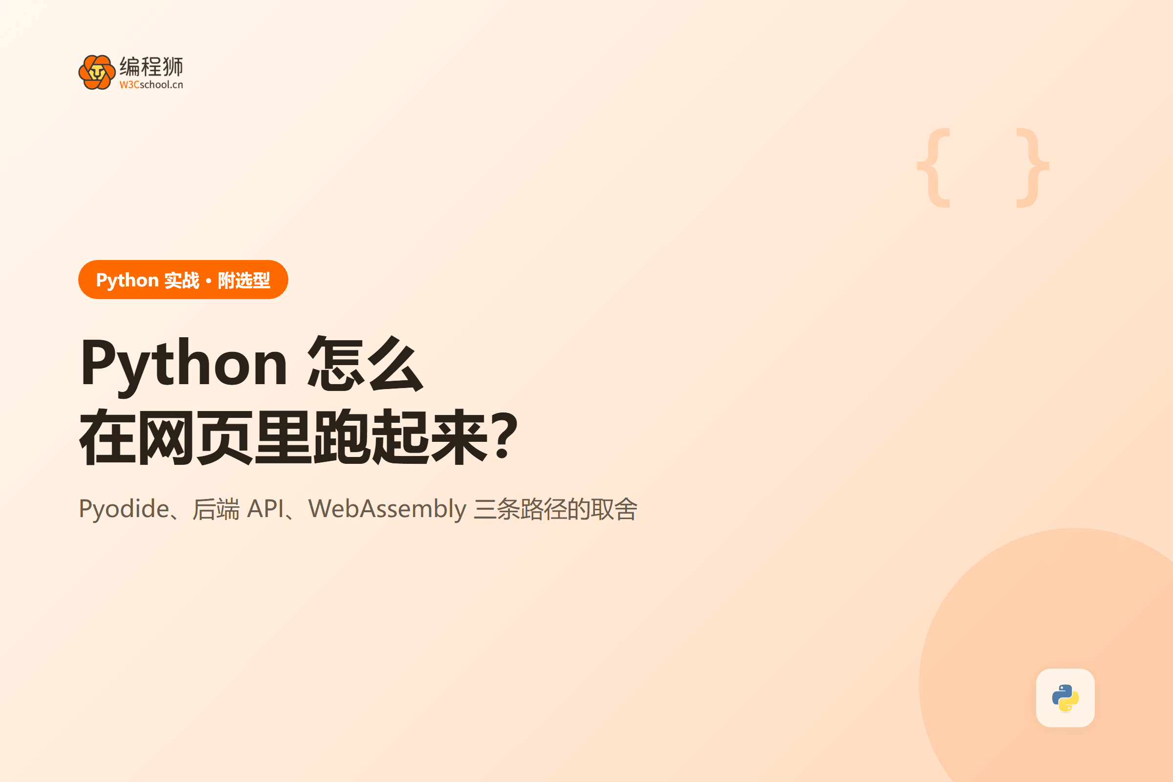 Python 怎么在网页里跑起来？