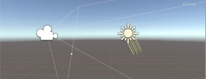 相机Gizmo和轻型Gizmo。 这些Gizmos只有在被选中时才可见。 相机Gizmo和轻型Gizmo。 这些Gizmos只有在被选中时才可见。