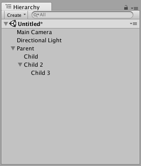 Unity 父子化层级1