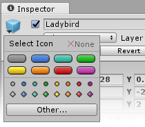 Unity选择图标菜单