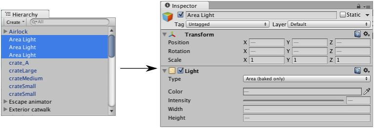 检查器显示多个选择 检查器显示多个选择
